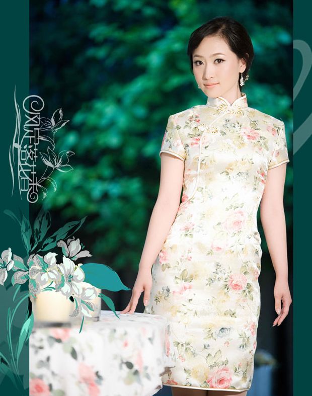 精致旗袍美图—风定落花香