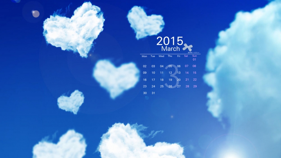 纯洁护眼的壁纸蓝天白云之美心形云朵唯美图片4p下载