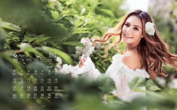 2017年4月性感的高清美女日历壁纸