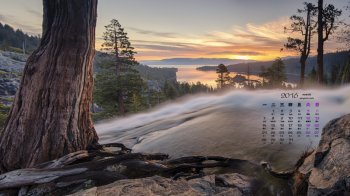 2016年3月日历夕阳美景桌面壁纸图片下载