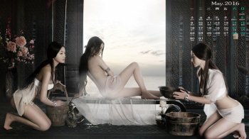 2016年5月日历古装性感美女写真壁纸下载