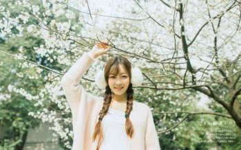 甜美的日系风格美女图片桌面壁纸