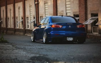 高清汽车图片三菱十代lancer evolution桌面壁纸第一辑