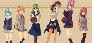 美少女，篮球练习，潇洒，可爱，好看，动漫壁纸