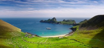 村海湾，海岛菊，苏格兰，美丽的大海风景，天空，桌面壁纸