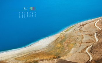 2016年5月日历海滩航拍壁纸