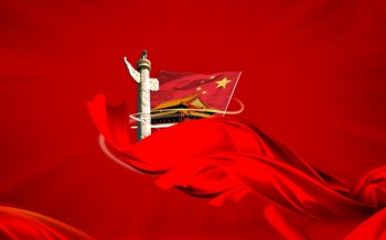 十一壁纸之飘扬的五星红旗