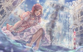 手绘东方奇幻人物电脑桌面壁纸