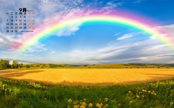 2015年9月日历高清绿色唯美风景电脑桌面壁纸2下载