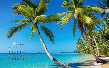 2015年11月日历精选蓝色风景桌面壁纸6下载