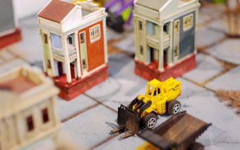 3D骑楼插画模型高清桌面壁纸