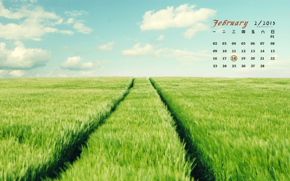 唯美意境日历壁纸天空下的绿色麦田风吹麦浪唯美意境风景图片下载