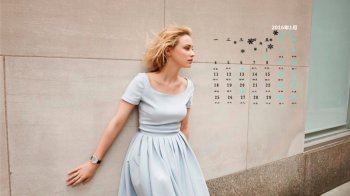 2016年1月日历壁纸欧美美女街拍写真