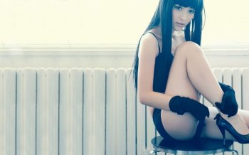 1440 900美女壁纸之黑色内衣性感诱惑