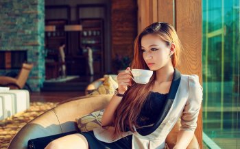 都市知性丽人桌面壁纸