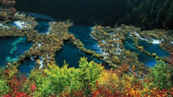 精选四川九寨沟旅游风光高清自然风景桌面壁纸图片素材下载第二辑