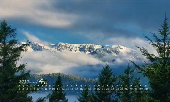 2017年4月自然风景高清桌面日历壁纸