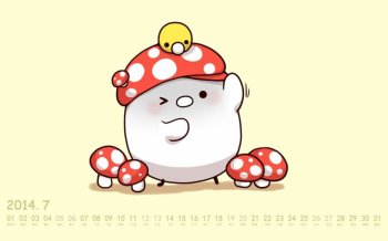 2014年7月彼尔德可爱日历