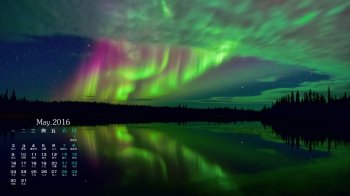 2016年5月日历加拿大北部北极苔原风景桌面壁纸