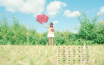 2016年1月日历日系清新风格桌面壁纸下载