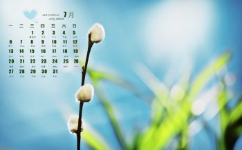 2015年7月日历精选花苞枝芽高清植物花卉风景桌面壁纸下载