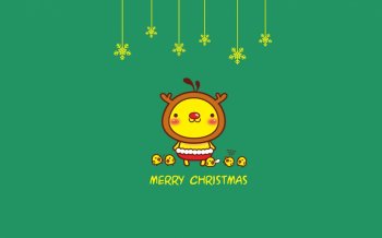 油爆叽丁圣诞节卡通背景图片高清桌面壁纸下载