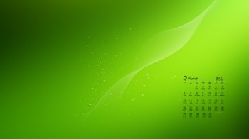 2017年3月绿色清新护眼日历壁纸  第一辑
