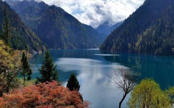 九寨沟镜海图片