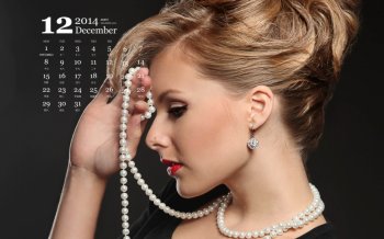 2014年12月日历壁纸唯美性感诱惑的欧美美女高清图片合集