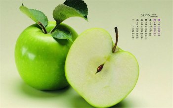 2016年3月日历青苹果桌面壁纸下载