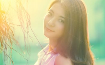 唯美小清新气质美女写真桌面壁纸