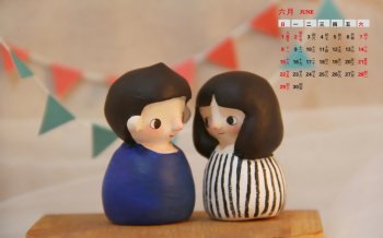 可爱手工陶泥娃娃高清电脑桌面壁纸