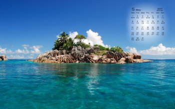 2017年5月海岛风景日历壁纸
