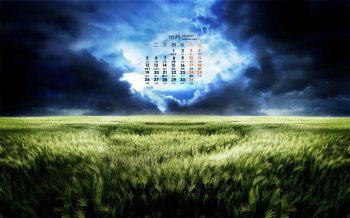 2015年10月日历清新风景高清壁纸下载