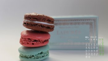 2016年5月日历唯美马卡龙桌面壁纸