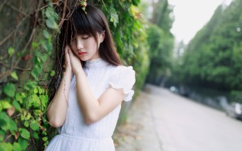 清纯知性自然美女唯美图片壁纸下载