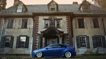 蓝色三菱Lancer Evolution汽车壁纸第二辑