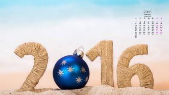2016年2月日历新年图片素材高清桌面壁纸图片1下载