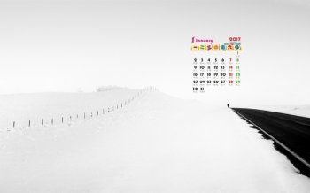 2017年高清风景月历桌面壁纸