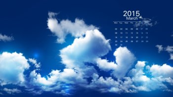 2015年3月日历壁纸精选清新唯美大自然简约风格高清素材图片下载