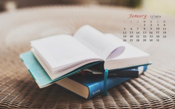 2015年1月日历壁纸非主流治愈系书本唯美高清图片下载