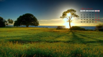 2015年1月日历壁纸诗情画意的唯美风景高清图片下载