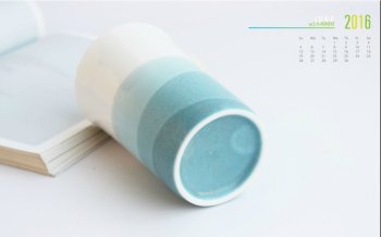 2016年6月日历唯美水杯桌面壁纸