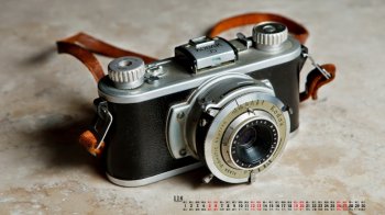 2016年11月日历复古单反相机高清壁纸下载