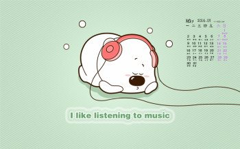 2016年5月日历卡通桌面壁纸