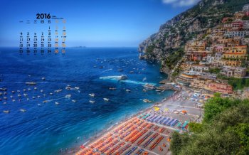 2016年1月日历清新风景图片桌面壁纸1下载