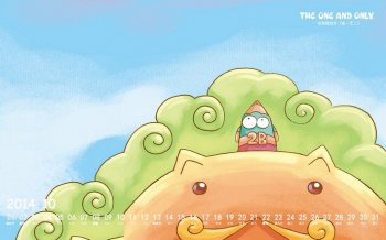 2014年10月铅笔贱日历壁纸