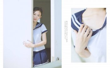 清纯美女日系校园制服写真电脑壁纸