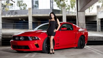 美女车模福特GT性感美图集电脑壁纸