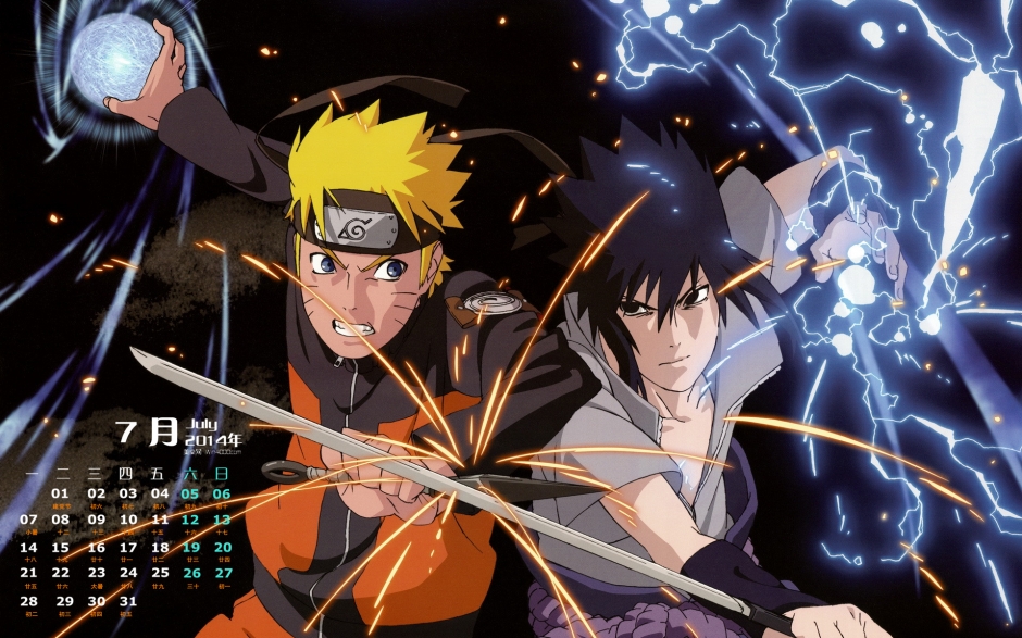 高清版动漫火影忍者日历火影忍者高清电脑桌面壁纸清晰下载